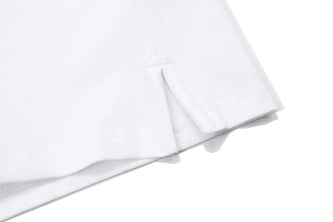 🅿️190 RALPH LAUREN 2025 new style classic polo embroidered little bee logo, same style for men and women, casual polo shirt ·Customized pique cotton fabric ·Imported Tajima machine embroidery technology ·Collar label, hangtag, main mark and three labels complete Color: White Size: M-XXXL